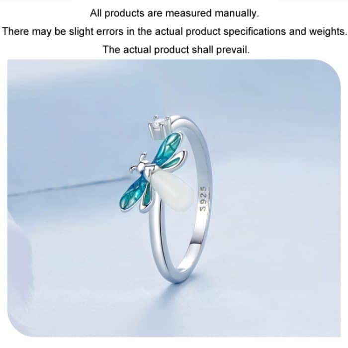 S925 Sterling Silber platinierte Firefly-Leuchtring-Ohrringe – Bild 4