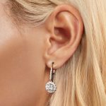 Damen-Ohrringe aus S925-Sterlingsilber mit platiniertem Moissanit – Bild 5