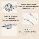 S925 Sterling Silber platiniertes Schlangenknochen-Moissanit-Armband – Bild 4