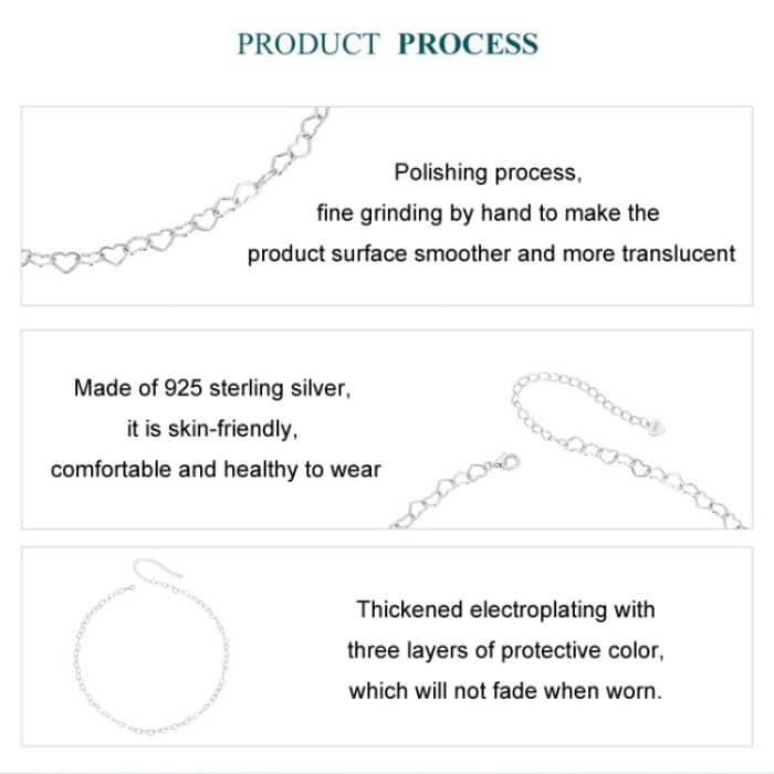 S925 Sterling Silber Love Arrangement Kettenhalskette – Bild 4