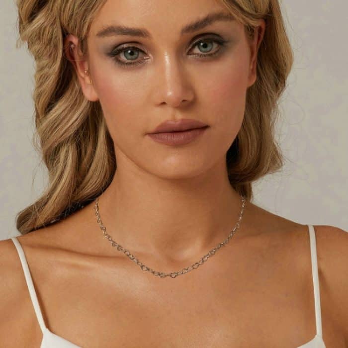 S925 Sterling Silber Love Arrangement Kettenhalskette – Bild 6