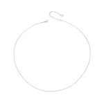 S925 Sterling Silber Fine Flash Basic Damen Halskette
