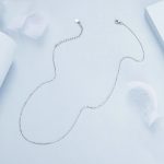 S925 Sterling Silber Fine Flash Basic Damen Halskette – Bild 2