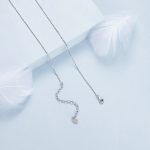 S925 Sterling Silber Fine Flash Basic Damen Halskette – Bild 3