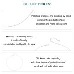 S925 Sterling Silber Fine Flash Basic Damen Halskette – Bild 4