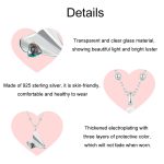 S925 Sterling Silber Papierflieger Halskette Valentinstag platinierter Schmuck – Bild 4