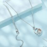 S925 Sterling Silber platinierte Love Panda Halskette – Bild 3