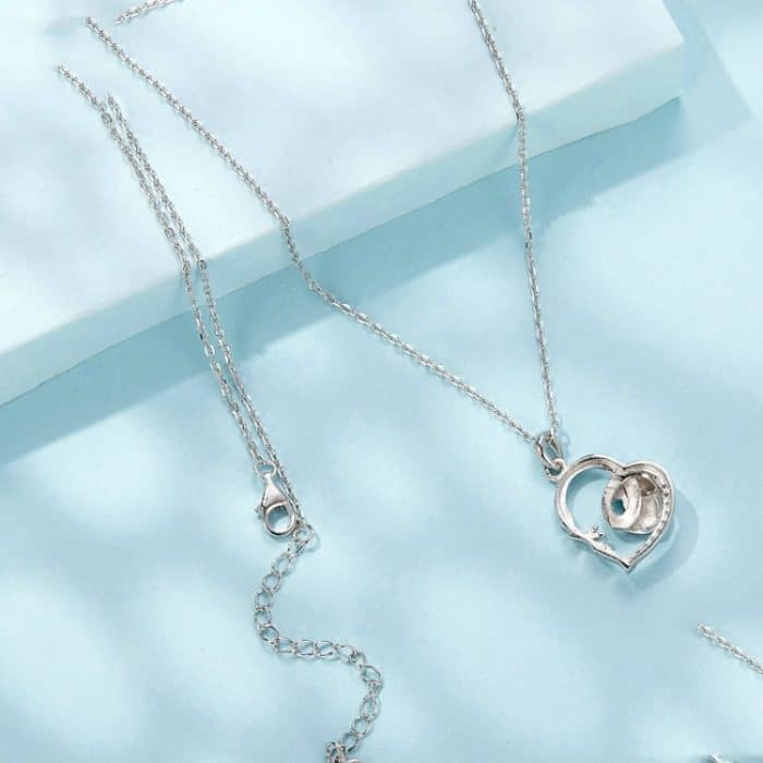 S925 Sterling Silber platinierte Love Panda Halskette – Bild 3