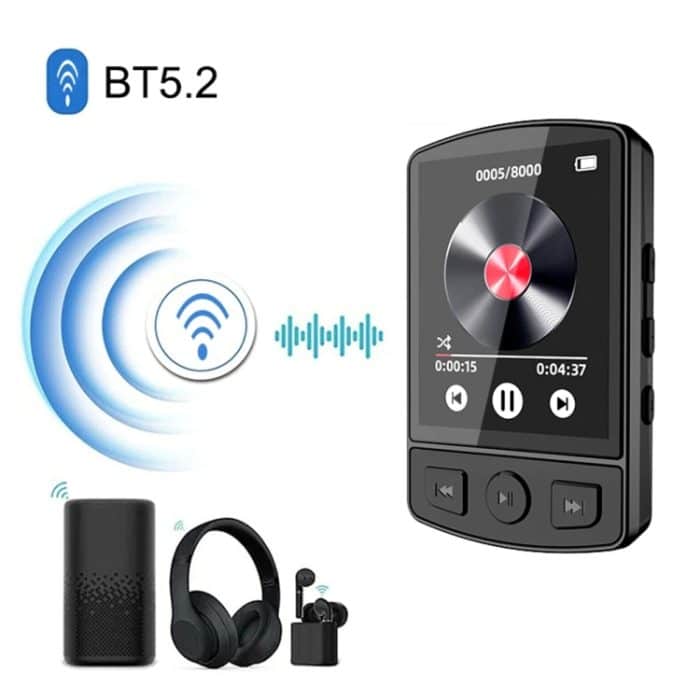 1,8-Zoll-Farbbildschirm zur Aufnahme von MP3/MP4-Sport-Bluetooth-Walkman mit Rückenclip, No Memory Card, 8GB, 16GB, 32GB, 64GB, 128GB – Bild 7
