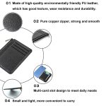 Kartenhalter mit mehreren Kartenfächern und Reißverschluss, großes Fassungsvermögen, ultradünne Geldbörse – Bild 5