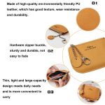 Freizeit Ultradünne Damen-Geldbörse mit Reißverschluss und Mini-Geldbörse – Bild 3