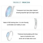 Offener Ring mit Teufelsauge aus S925-Sterlingsilber, platiniert – Bild 4