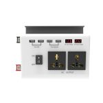 DC 12 V auf AC 220 V Auto-Wechselrichter, Doppelsteckdose, 4 USB