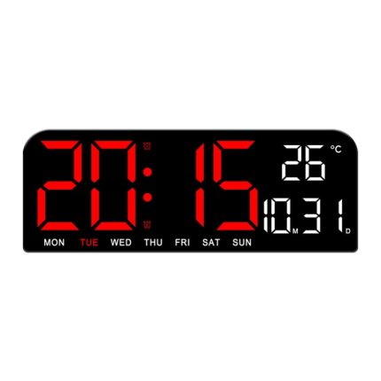 LED-Bildschirm, Digitalanzeige, Desktop-Wecker, multifunktionale Dekoration, Wanduhr