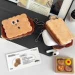 Cartoon süße krumme Mund Cookie Plüsch Geldbörse Datenkabel Lippenstift Aufbewahrungstasche, 8.5x6cm – Bild 4