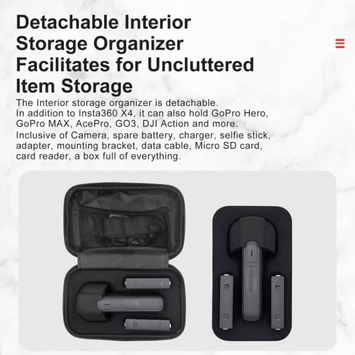 Für Insta360 X4 aMagisn Aufbewahrungstasche Hartschalen-Schutzhülle – Bild 4