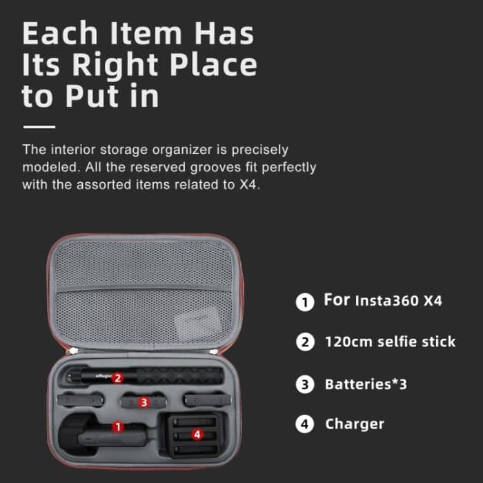 Für Insta360 X4 aMagisn Medium Aufbewahrungstasche Clutch Bag Schutzhülle – Bild 4