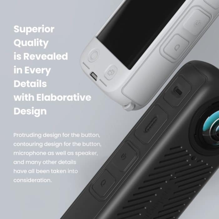 Für Insta360 X4 aMagisn Silikon-Schutzhülle, Body Case + Lens Cover Black, Body Case + Lens Cover Gray, Body Case Black, Body Case Gray, Lens Cover Black, Lens Cover Gray – Bild 13