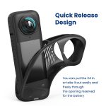 Für Insta360 X4 aMagisn Silikon-Schutzhülle, Body Case + Lens Cover Black, Body Case + Lens Cover Gray, Body Case Black, Body Case Gray, Lens Cover Black, Lens Cover Gray – Bild 5