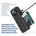 Für Insta360 X4 aMagisn Silikon-Schutzhülle, Body Case + Lens Cover Black, Body Case + Lens Cover Gray, Body Case Black, Body Case Gray, Lens Cover Black, Lens Cover Gray – Bild 6