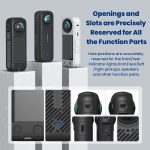 Für Insta360 X4 aMagisn Silikon-Schutzhülle, Body Case + Lens Cover Black, Body Case + Lens Cover Gray, Body Case Black, Body Case Gray, Lens Cover Black, Lens Cover Gray – Bild 10