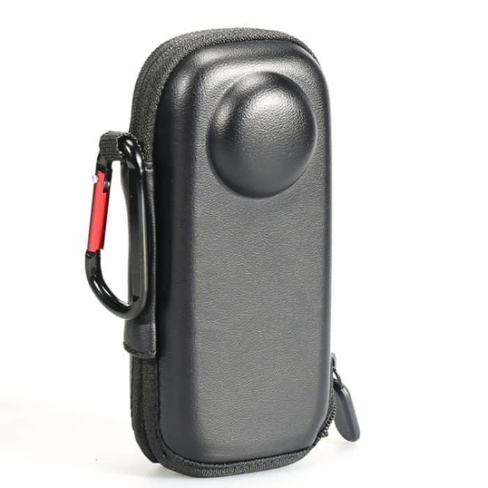 Für Insta360 X4 Mini Aufbewahrungstasche PU-Tasche Sportkameraschutz mit Haken, Style 1 – Bild 2