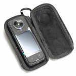 Für Insta360 X4 Mini Aufbewahrungstasche PU-Tasche Sportkameraschutz mit Haken, Style 1 – Bild 4