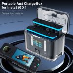 Für Insta360 X4 CYNOVA Zwei-Wege-Lade-Butler-Bildschirmanzeige Intelligente Ladebox – Bild 4