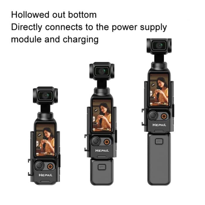 Für DJI Osmo Pocket 3 HEPAIL Extended Adapter Schutzhülle Lünette Verlängerung Griff Kalten Schuh Adapter Halterung – Bild 6