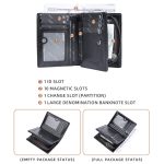 Baellerry D3213 Retro-Leder-Kurzbrieftasche mit mehreren Kartenfächern und Reißverschluss-Kartenhalter – Bild 3