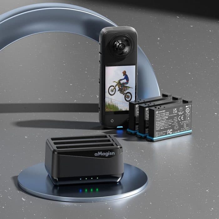 Für Insta360 X4 AMagisn Batterieladegerät Ladesitz Kamerazubehör – Bild 2