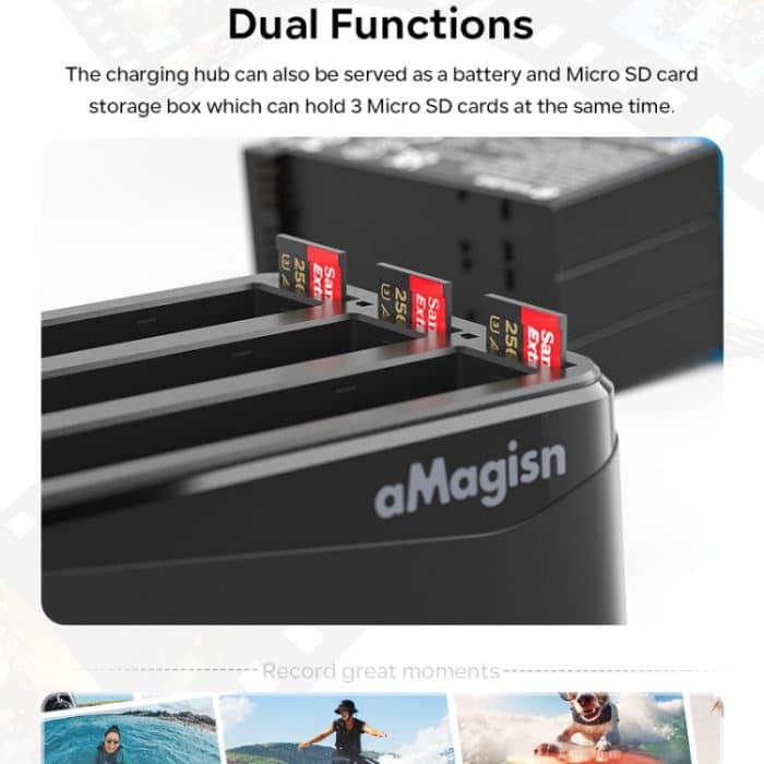 Für Insta360 X4 AMagisn Batterieladegerät Ladesitz Kamerazubehör – Bild 7