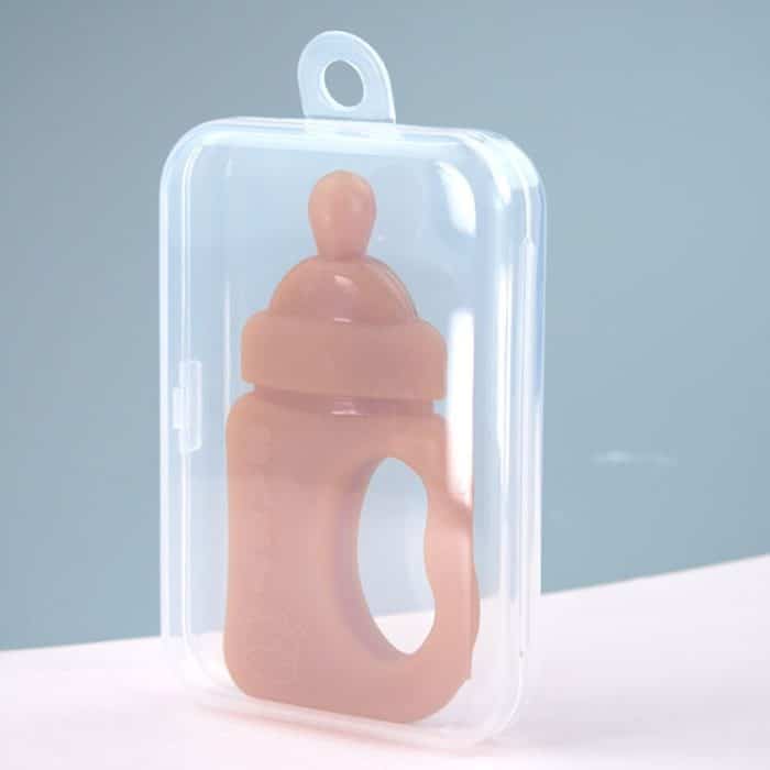 TBD0604741901.jpg Baby-Silikon-Beißring, Flaschenbiss-Beißring, Beißstab, With Box Nano Color, With Box Milk White, Without Box Nano Color, Without Box Milk White – Bild 1