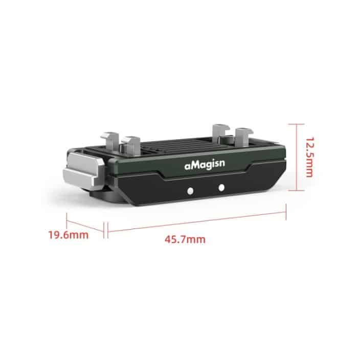 AMagisn Metall-Magnet-Schnellverschluss + obere Abdeckung, für Insta360 Ace / Ace Pro / X3 / X2 / GoPro HERO12 Schwarz – Bild 3