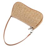 Frauen gewebte Tasche einzelne Schulter Achselhöhle Hunderte von Strohbeutel, Straw (Khaki) – Bild 3