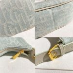 Denim-Damentasche, Unterarm-Einzelschulter-Handtasche, Nischen-Knödeltasche, Denim (Light Denim Color) – Bild 6