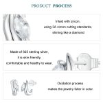 S925 Sterling Silber Zirkon Marquise Damen Ohrringe – Bild 4