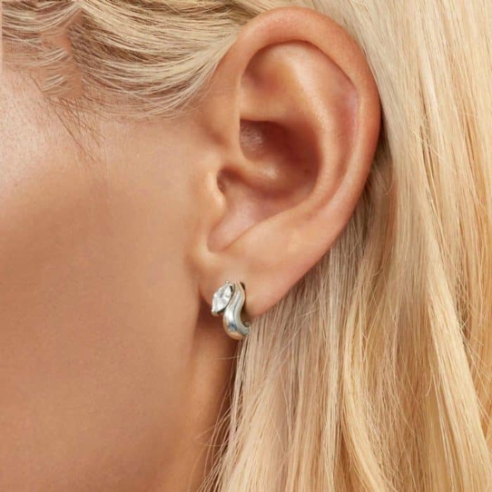 S925 Sterling Silber Zirkon Marquise Damen Ohrringe – Bild 6