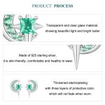 S925 Sterling Silber platinierte Fresh Star Moon Ohrringe – Bild 3