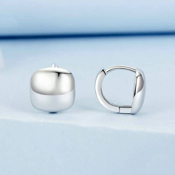 Quadratische Ohrringe aus platiniertem S925-Sterlingsilber – Bild 2