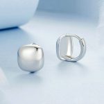 Quadratische Ohrringe aus platiniertem S925-Sterlingsilber – Bild 3