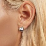 Quadratische Ohrringe aus platiniertem S925-Sterlingsilber – Bild 6