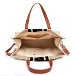 Damen-Handtasche, Aktentasche, großes Fassungsvermögen, Canvas-Umhängetasche, Black, Navy, Zipper Model Navy, Zipper Model Black – Bild 9