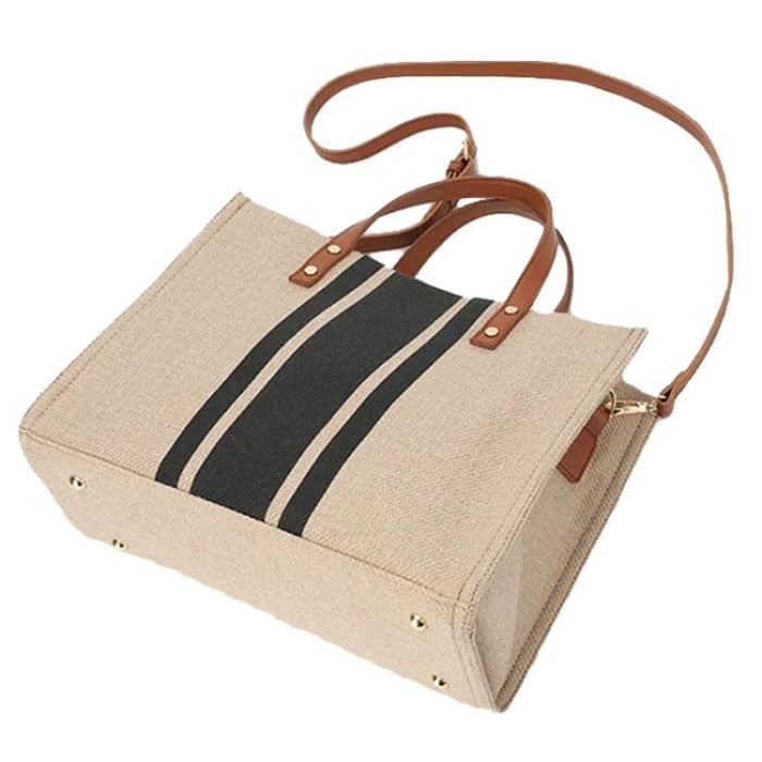 Damen-Handtasche, Aktentasche, großes Fassungsvermögen, Canvas-Umhängetasche, Black, Navy, Zipper Model Navy, Zipper Model Black – Bild 3