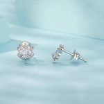 S925 Sterling Silber platinierte Kronen-Fuchs-Prinzessin-Ohrringe – Bild 3