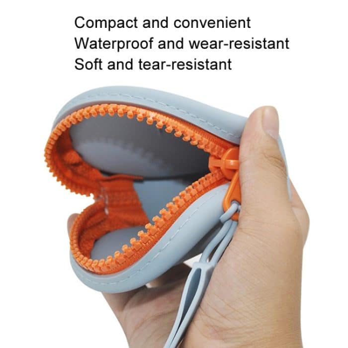 Runde Haustier-Snack-Geldbörse mit Reißverschluss, Silikon-Aufbewahrungstasche für Kopfhörer – Bild 5