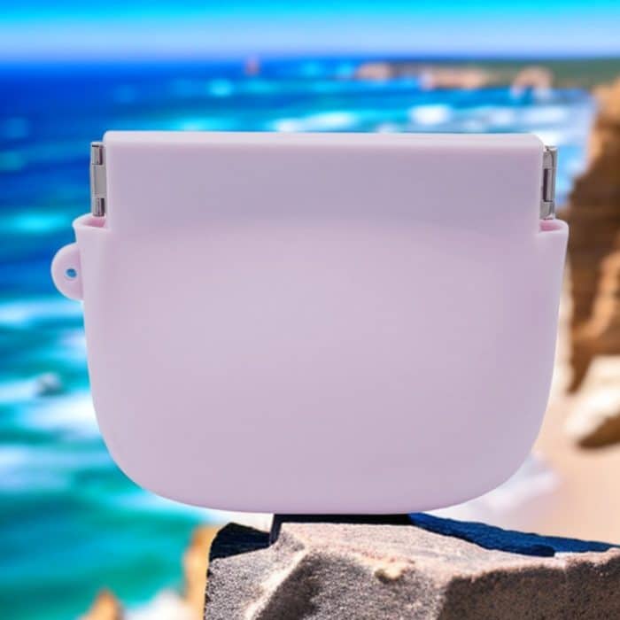 Elastischer Münzbeutel aus Silikon mit Bindegriff und Verschluss für Münzen – Bild 5