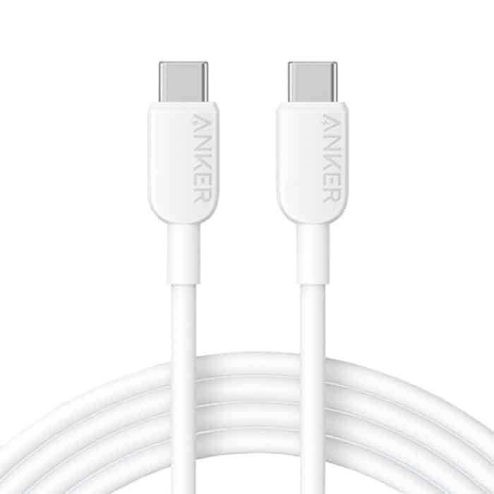 ANKER A81E1 0,9 m 60 W Dual-Typ-C-Daten-Handy-Doppelkopf-Schnellladekabel – Bild 1