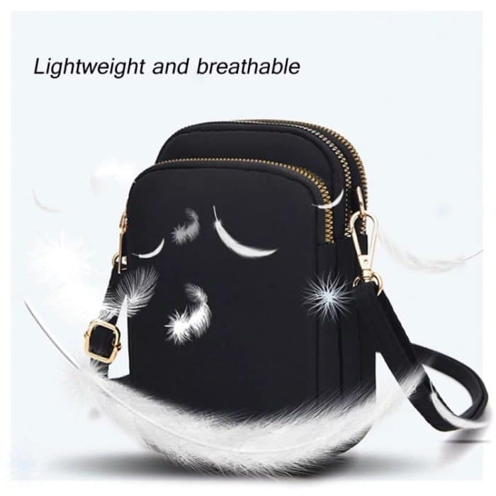 Umhängetasche für Mobiltelefone, Mini-Vertikal-Geldbörse für Damen, Design mit Kopfhörerloch auf der Rückseite – Bild 3