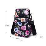 Bedruckte Umhängetasche für Mobiltelefone, Mini-Geldbörse mit Armband, Deep Blue Rose, Dark Blue Peony, Black Flower, Blue Printing, Rural Flower, Brown Printing, Aquarius, Black Flower1, Heart, Animal Park, Square Dot, Pink Holiday, Scenery, Blue Leaf... – Bild 7